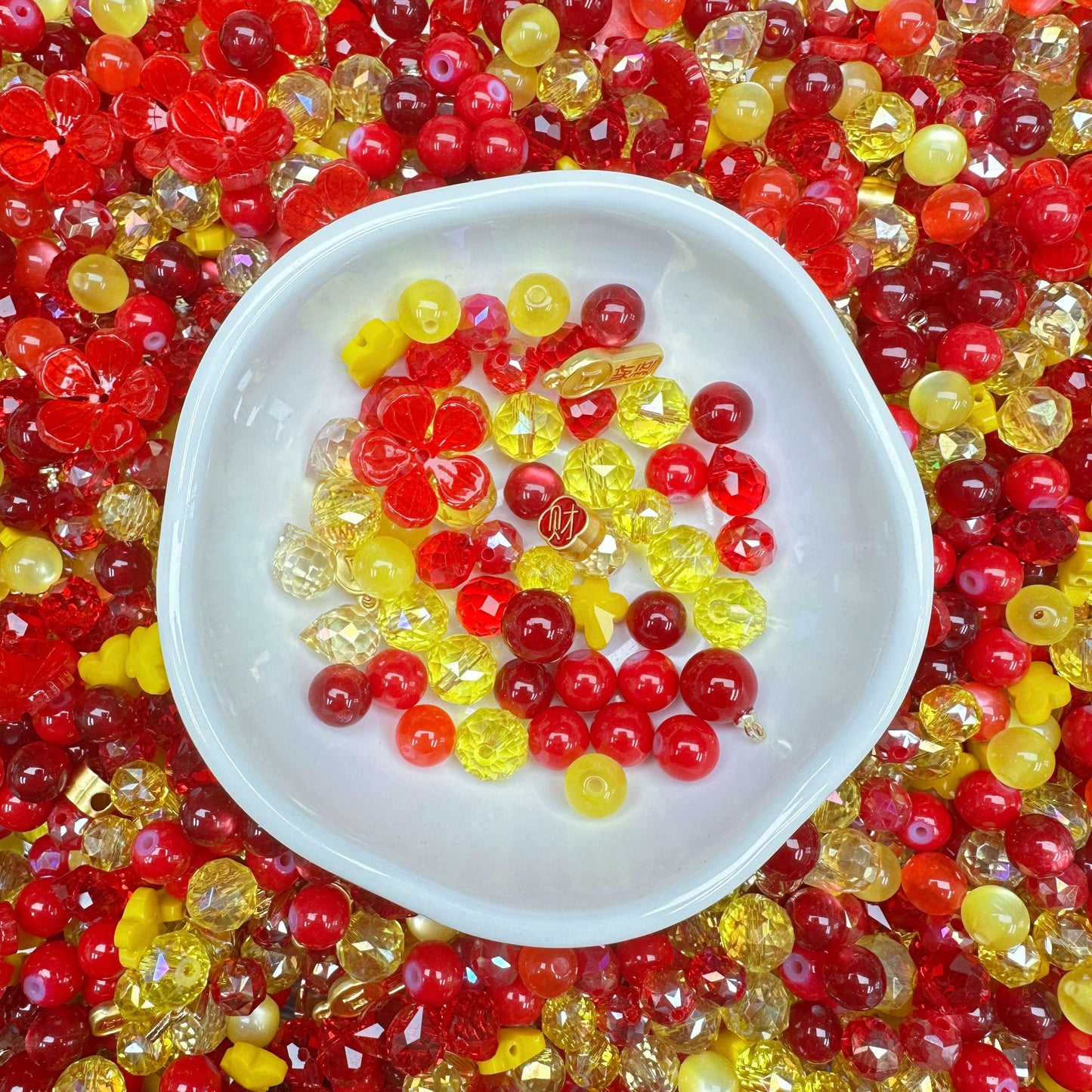 MIxed 8mm Crystal/Glaze/Alloy/Resin Mix Beads For Bracelet Necklace Key/Bag Charm Craft Projects