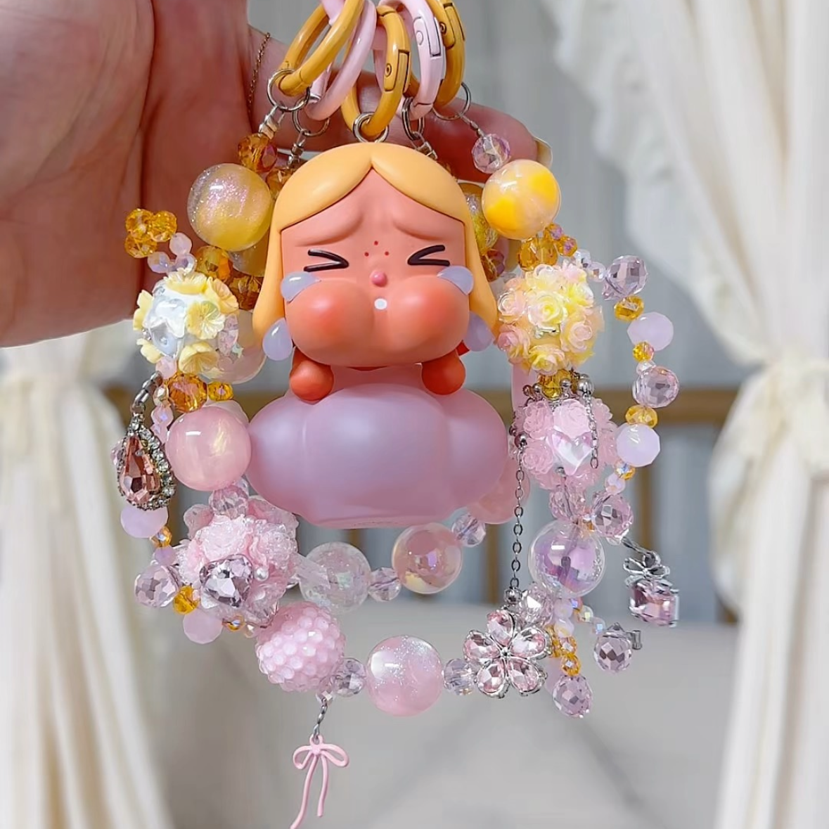 Crybaby Authentic Doll With DIY Heavy-Crafted Beads Chain