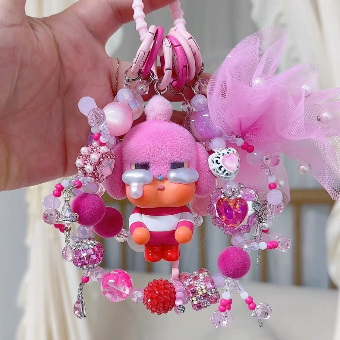 Crybaby Authentic Doll With DIY Heavy-Crafted Beads Chain