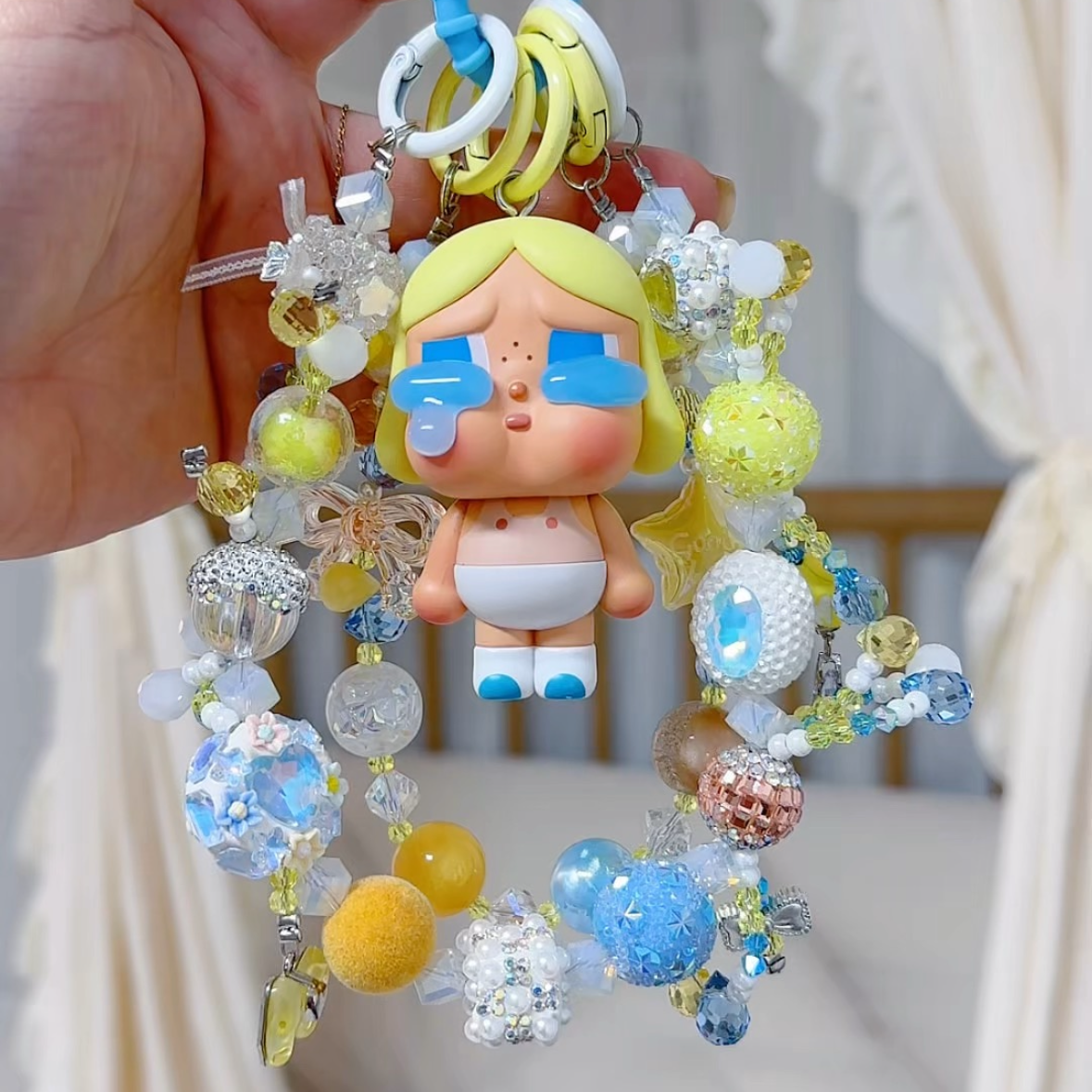 Crybaby Authentic Doll With DIY Heavy-Crafted Beads Chain