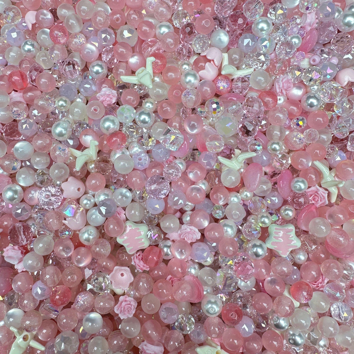 MIxed 8mm Crystal/Glaze/Alloy/Resin Mix Beads For Bracelet Necklace Key/Bag Charm Craft Projects