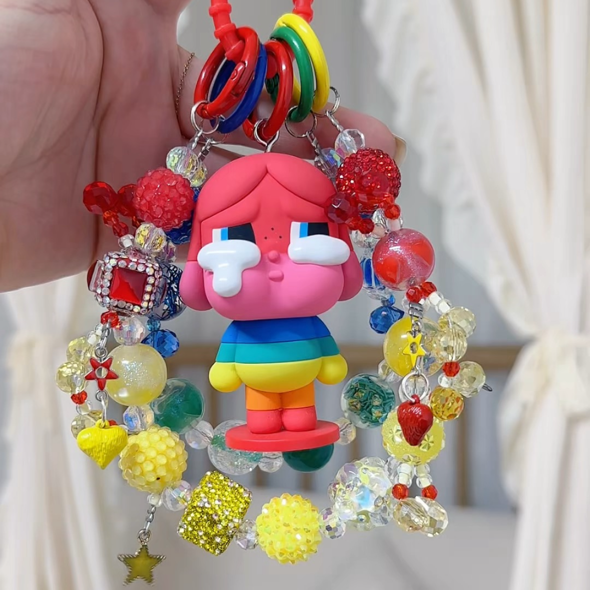 Crybaby Authentic Doll With DIY Heavy-Crafted Beads Chain