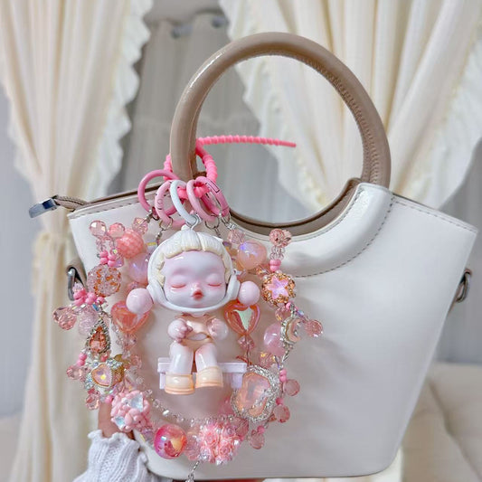 Skullpanda Authentic Doll With DIY Heavy-Crafted Beads Chain