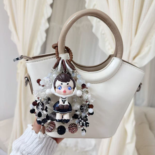 Skullpanda Authentic Doll With DIY Heavy-Crafted Beads Chain