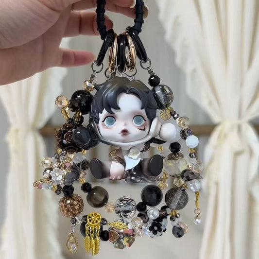 Skullpanda Authentic Doll With DIY Heavy-Crafted Beads Chain