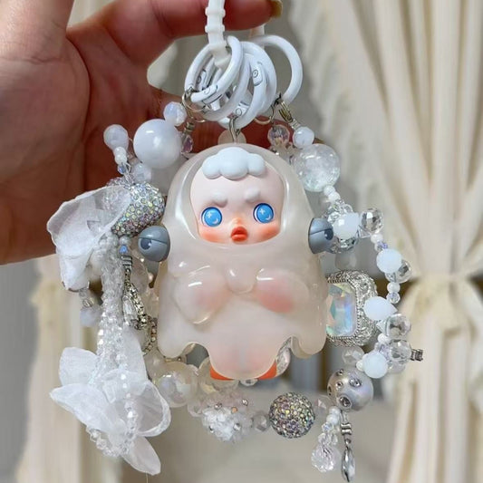 Skullpanda Authentic Doll With DIY Heavy-Crafted Beads Chain