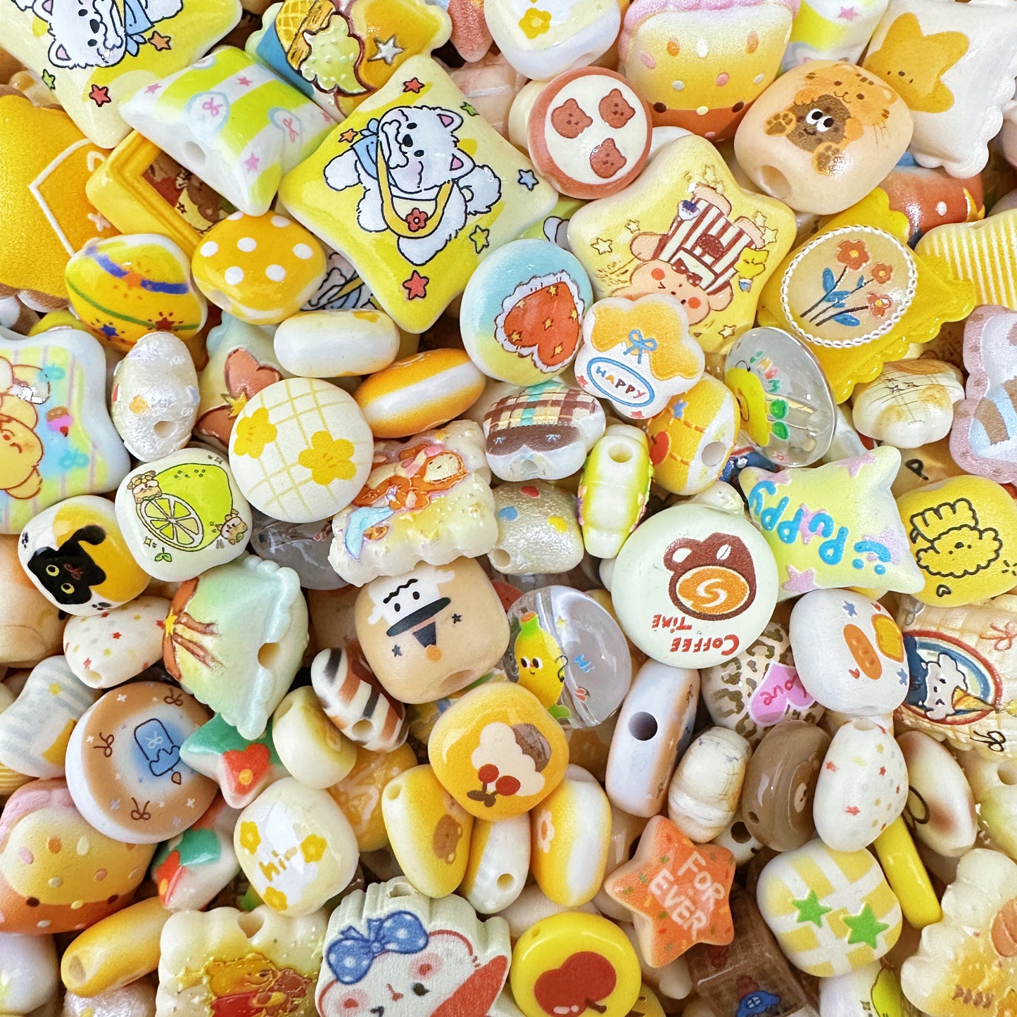 MIxed Cartoon pillow Resin/Acrylic beads For Key/Bag Charm Craft Projects