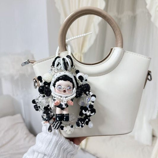 Skullpanda Authentic Doll With DIY Heavy-Crafted Beads Chain